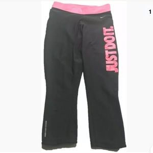 Nike XS Capri legging just do it Logo Swoosh Gray